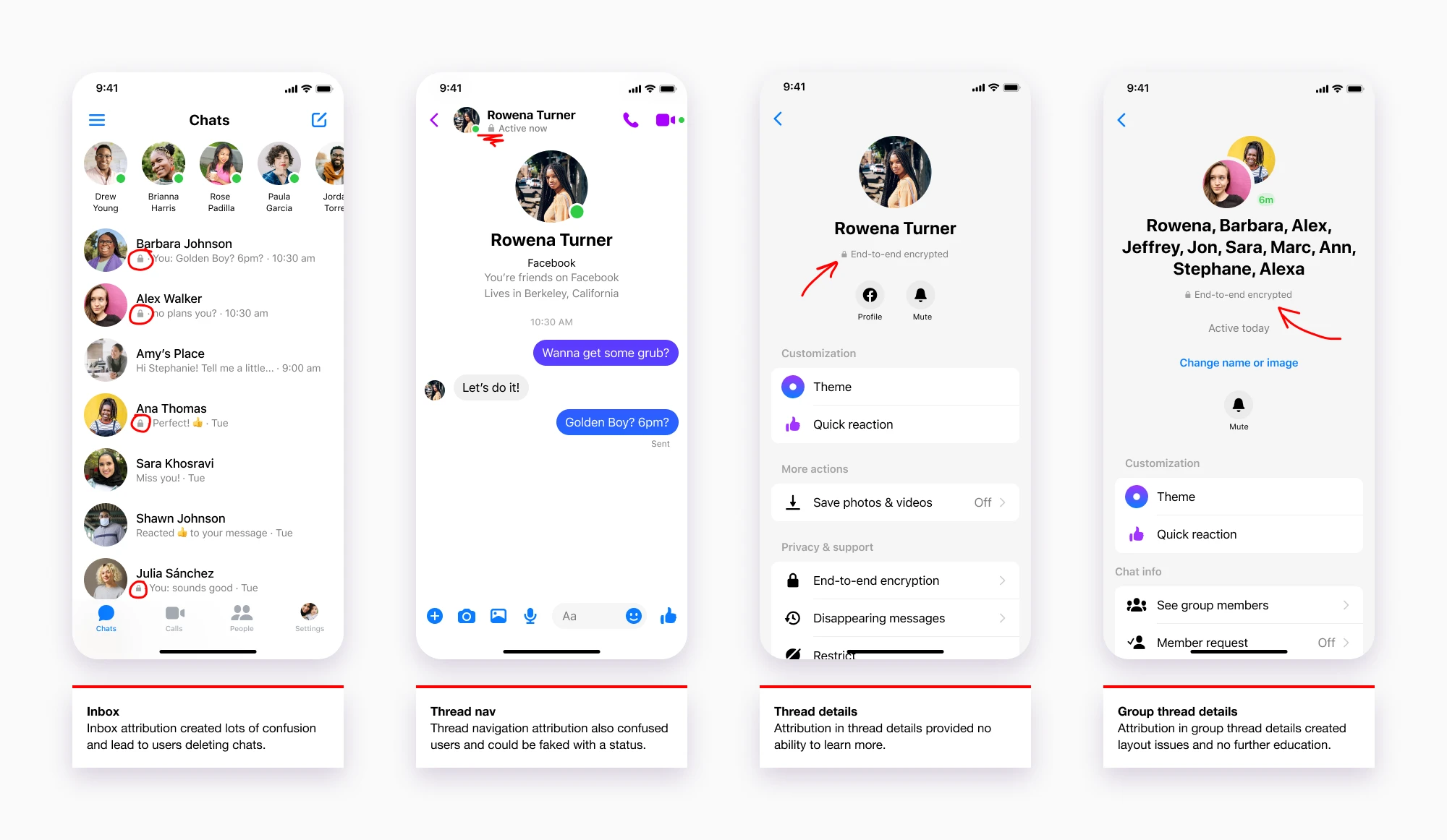 Messenger E2EE old designs
