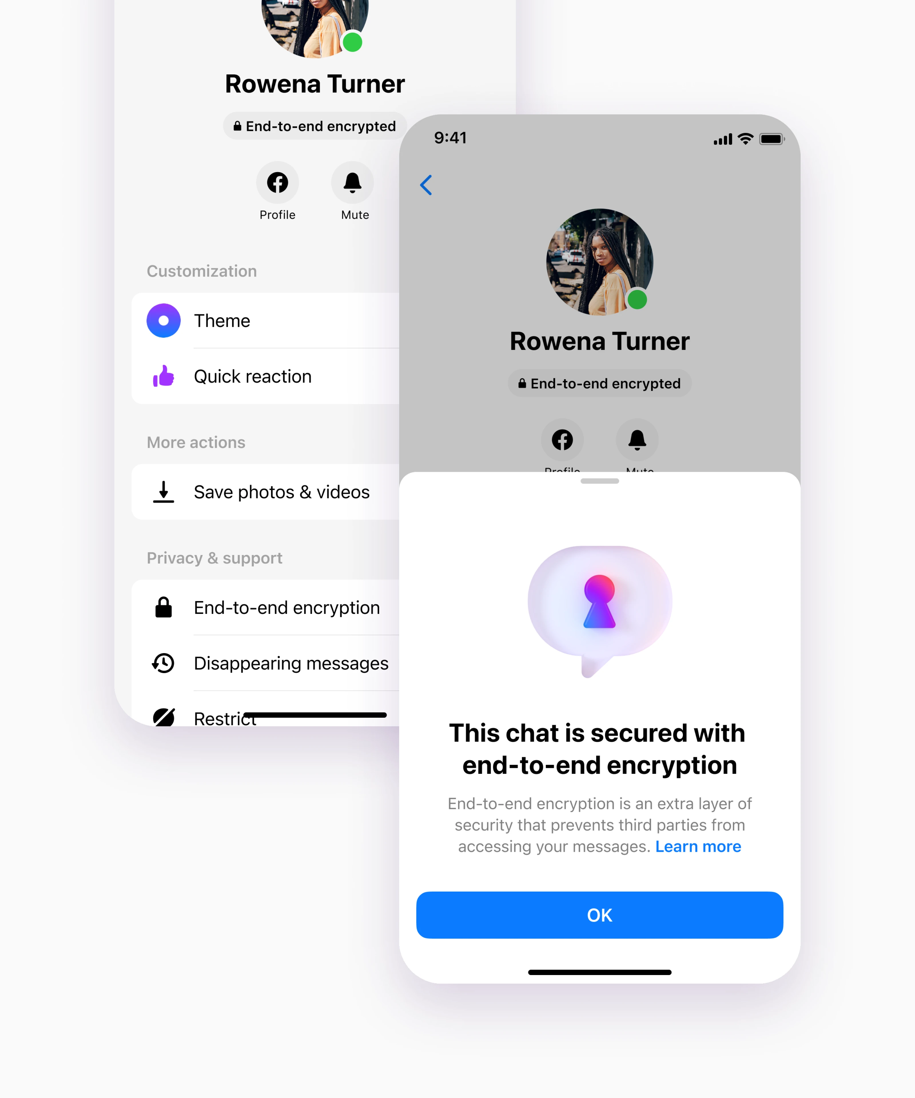 Messenger thread details redesign