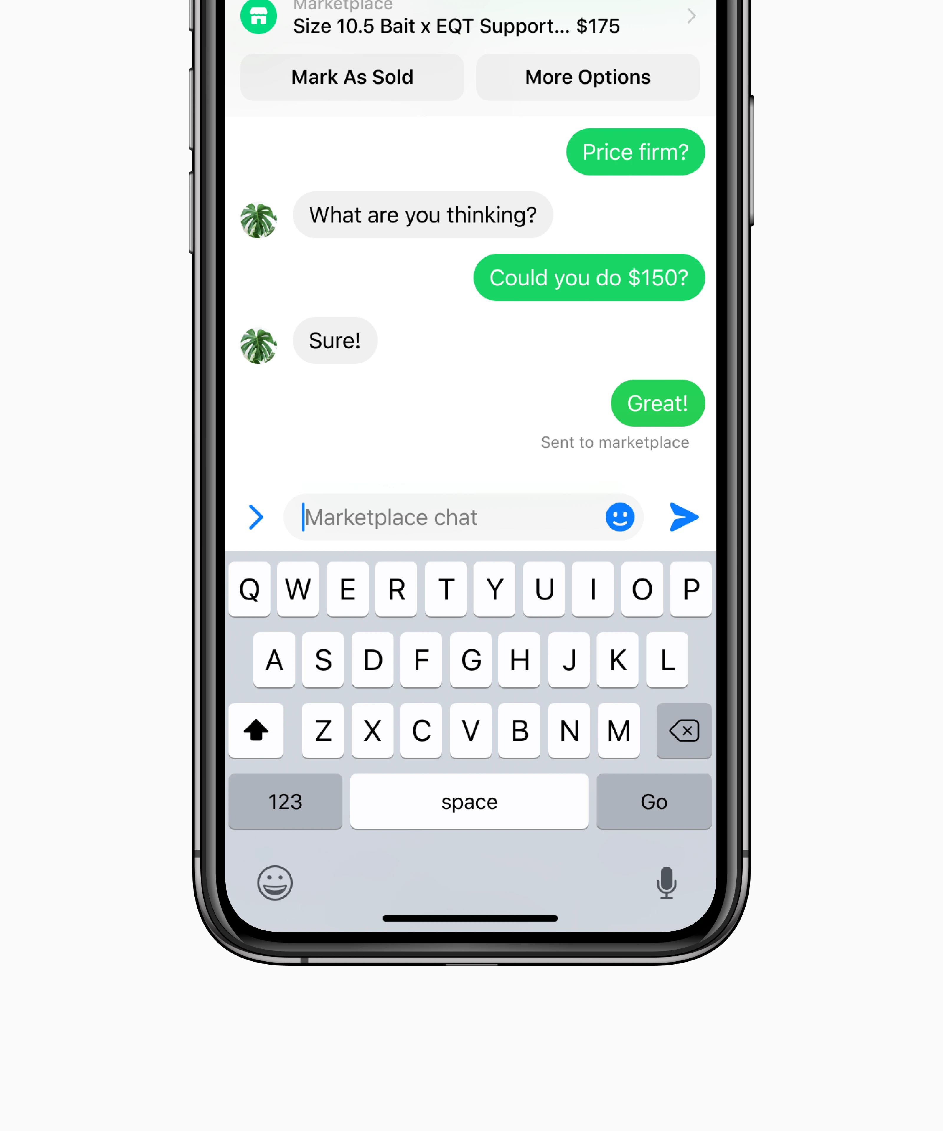 Messenger marketplace chat exploration