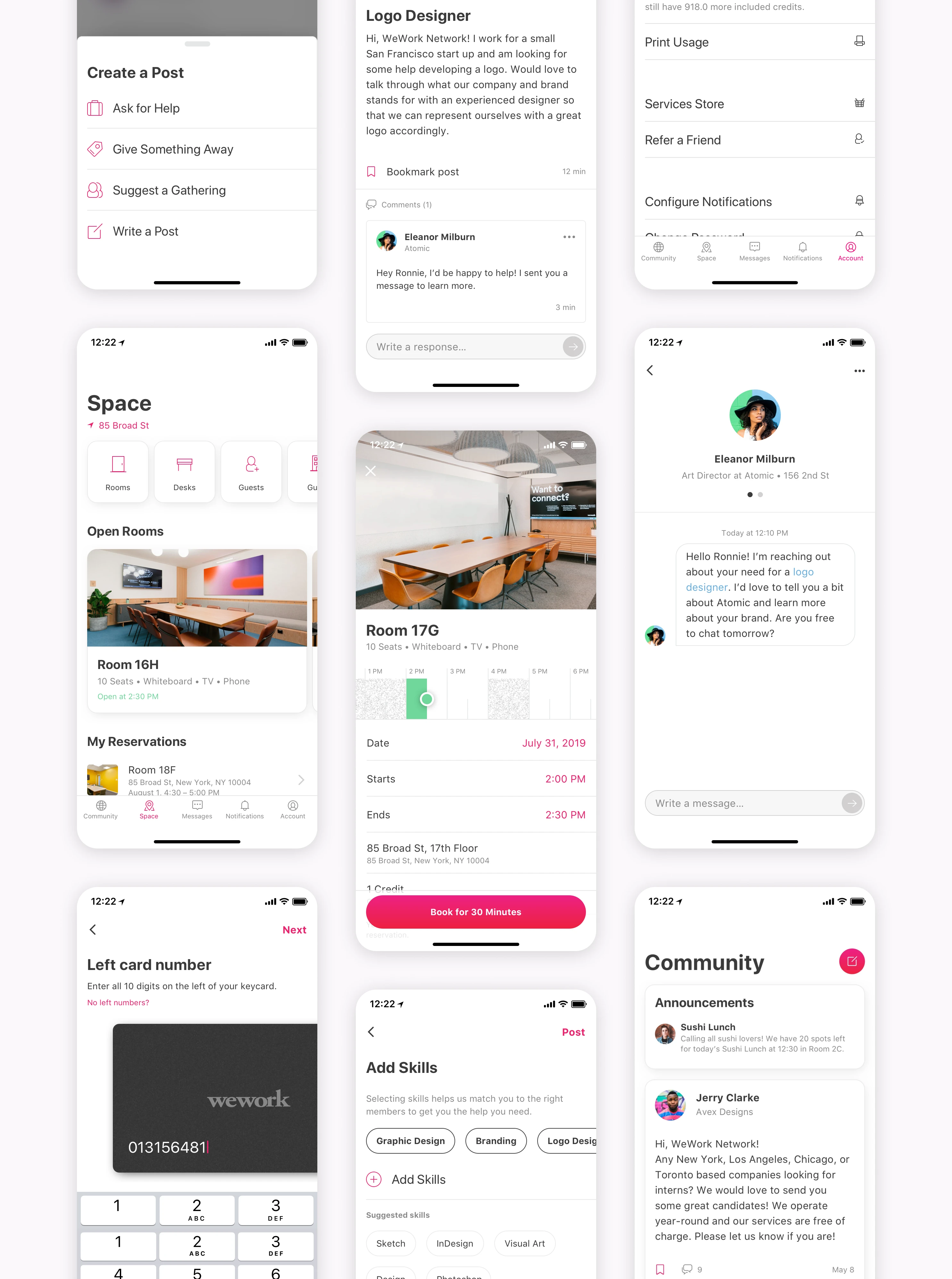 WeWork member app visual refresh