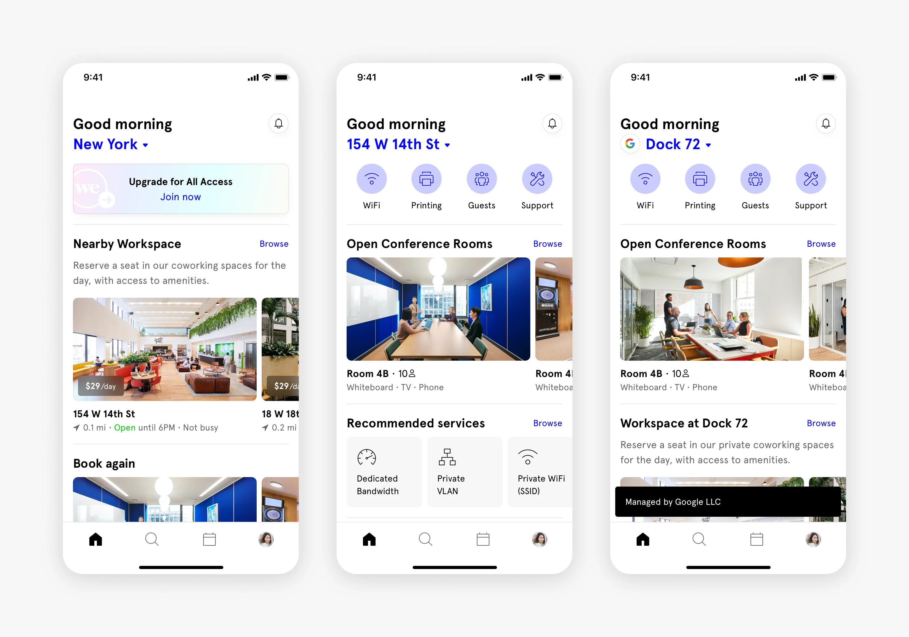 WeWork app redesign