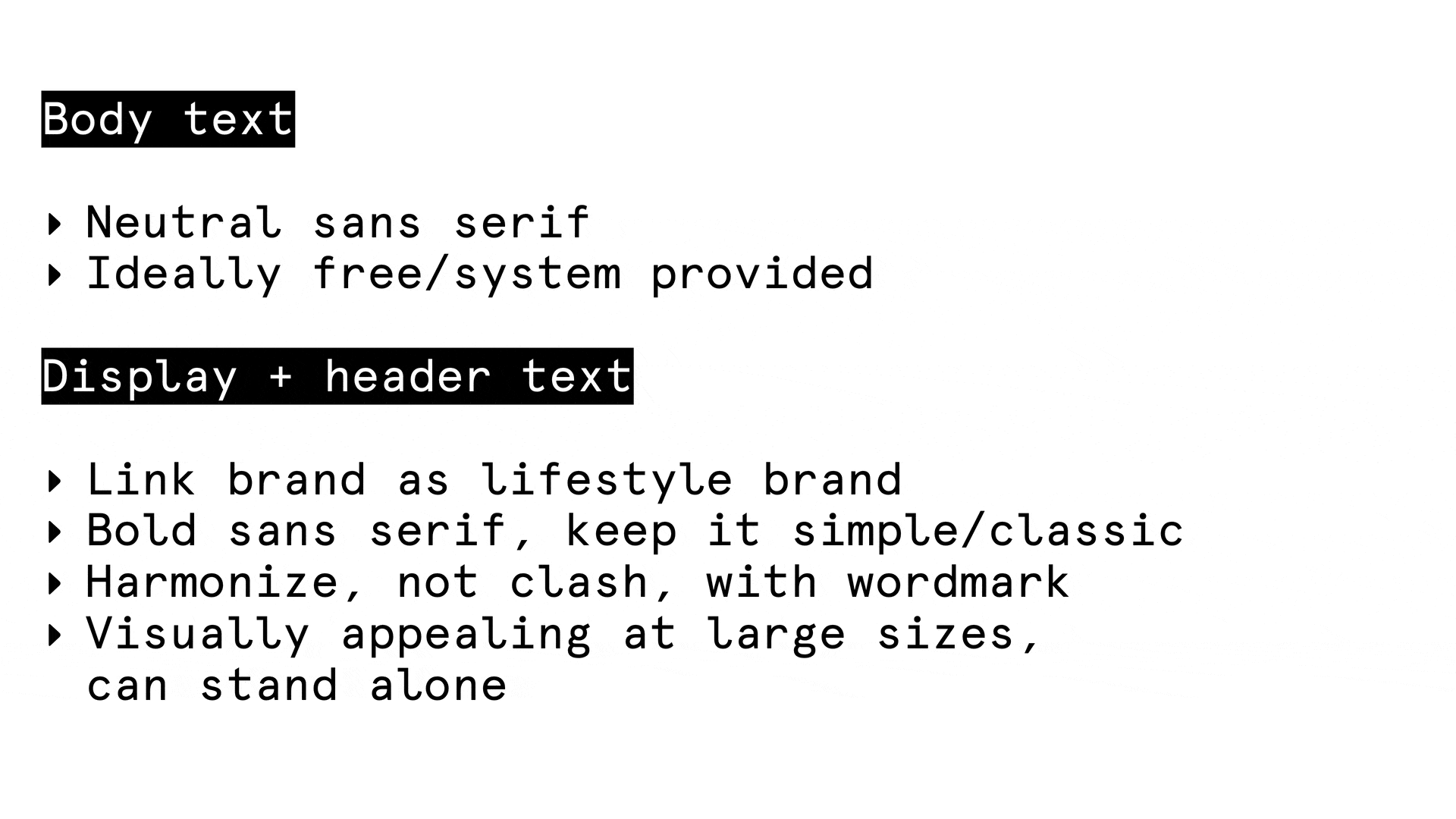 Brand identity type