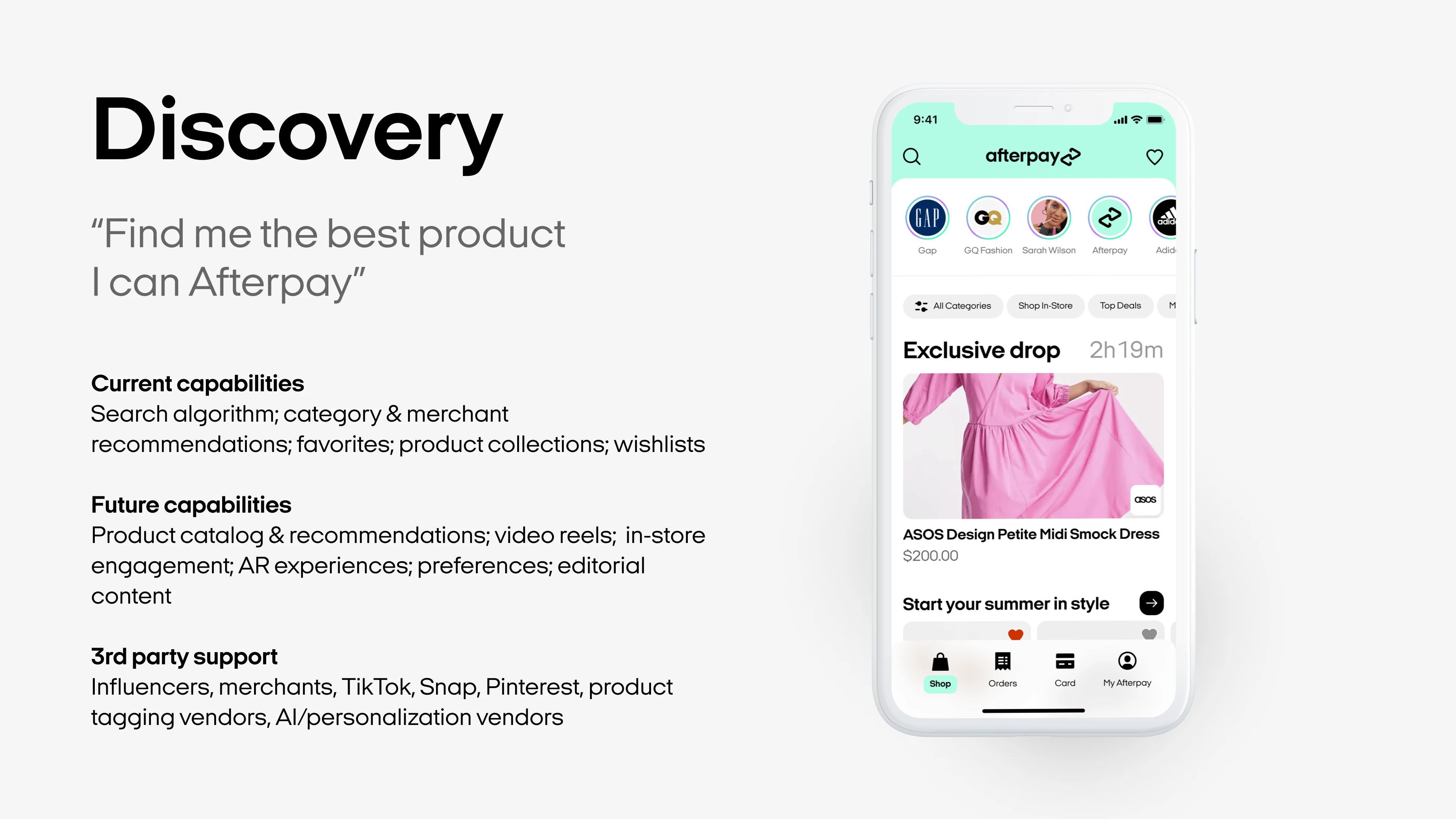 Afterpay app vision opportunities