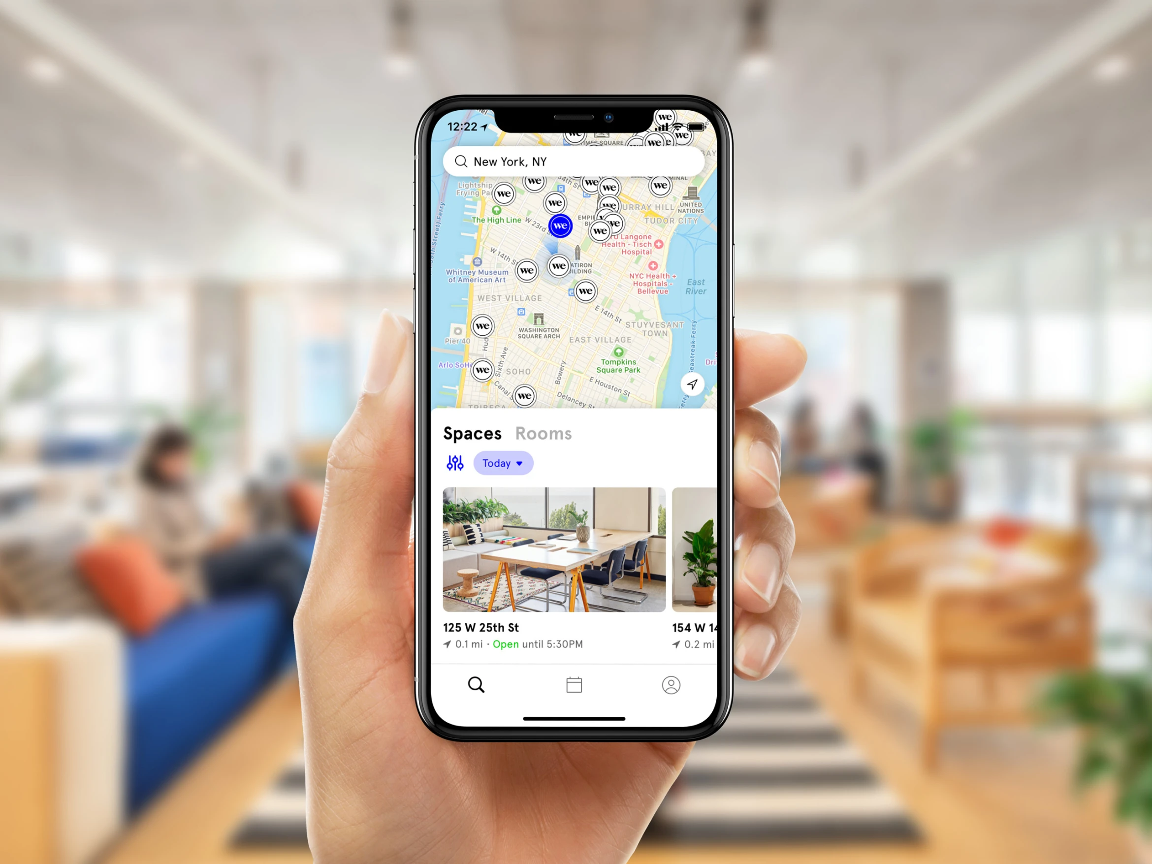 WeWork app redesign